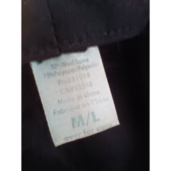 Ladies Felt Wool Black Derby Hat brown Flower Accents size M/L - Picture 4 of 4